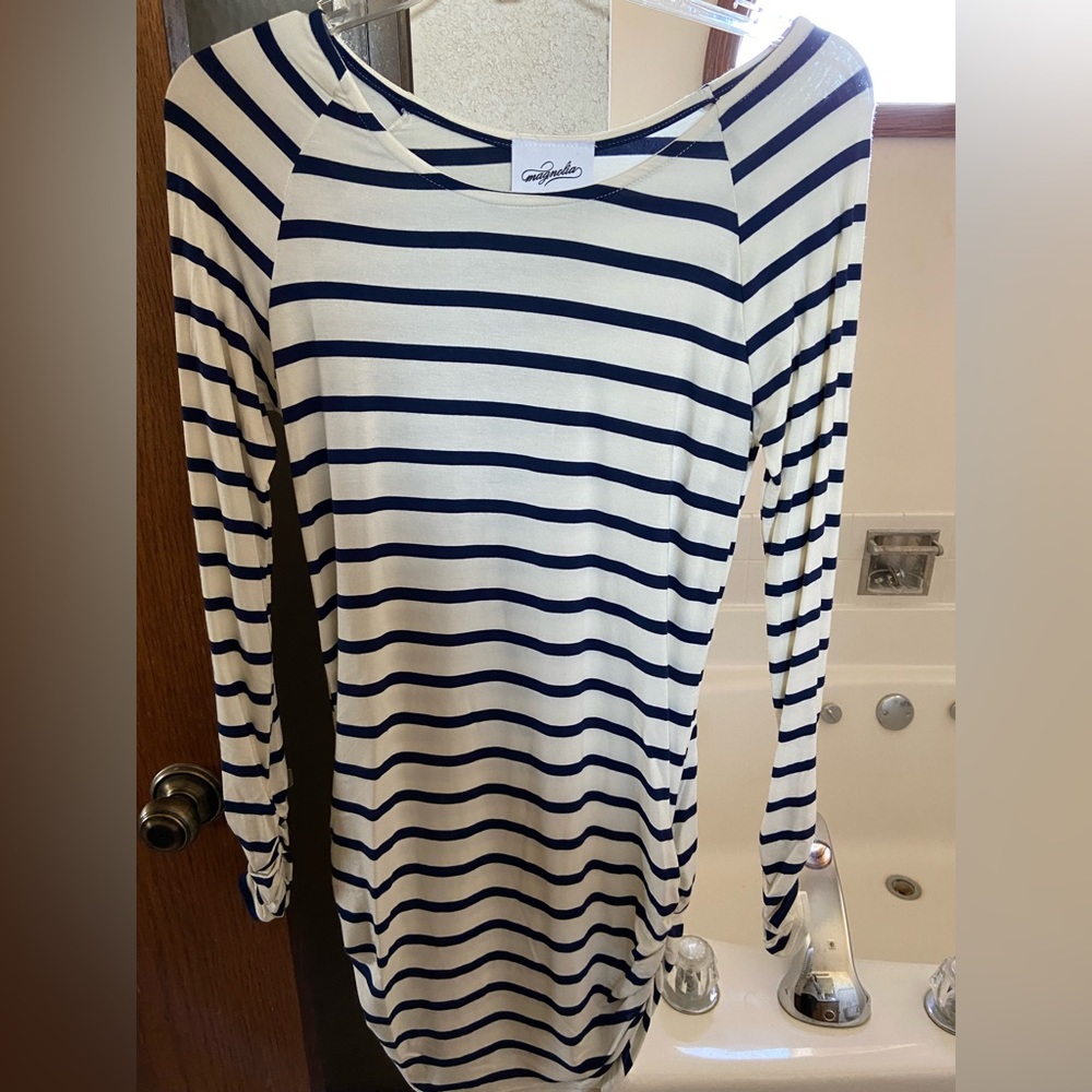 Magnolia brand exclusive tunic top with ruching on the sides